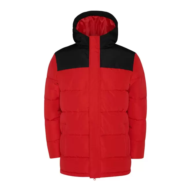 DOUDOUNE LONGUE ENFANT PERSONNALISEE 'TALLIN' - rouge/noir