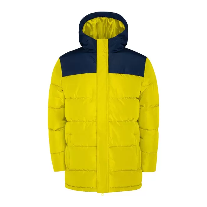 DOUDOUNE LONGUE ENFANT PERSONNALISEE 'TALLIN' - jaune/marine