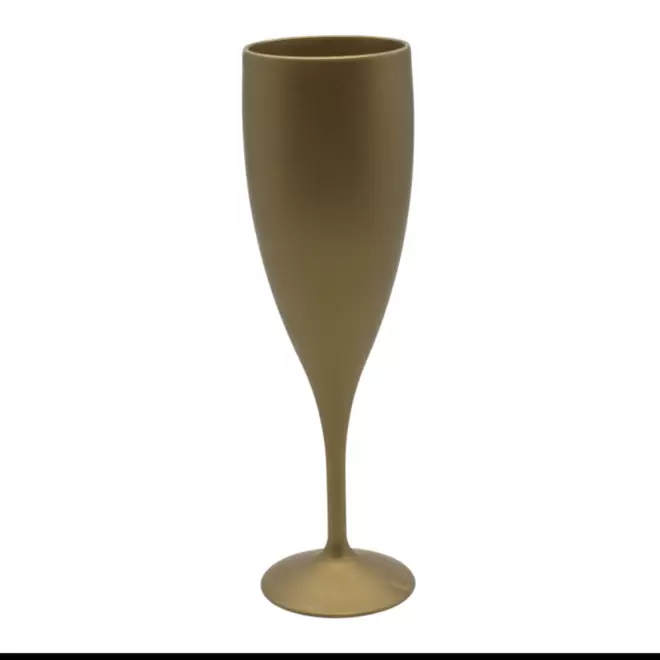 FLÛTE À CHAMPAGNE RÉUTILISABLE PERSONNALISÉE MIE 'CUPCHAMP EUROPE' 14CL - doré