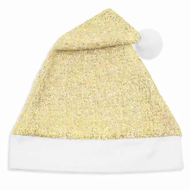 BONNET DE NOEL PAILLETE PERSONNALISABLE 'BRILLA' - doré