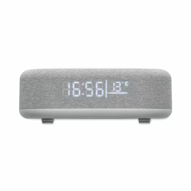 REVEIL ET CHARGEUR PERSONNALISABLE 15W EN ABS 'TIVEIL' - gris