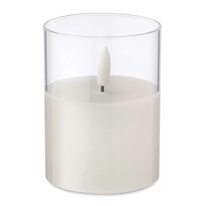 BOUGIE LED PERSONNALISABLE 'LUCI' - blanc