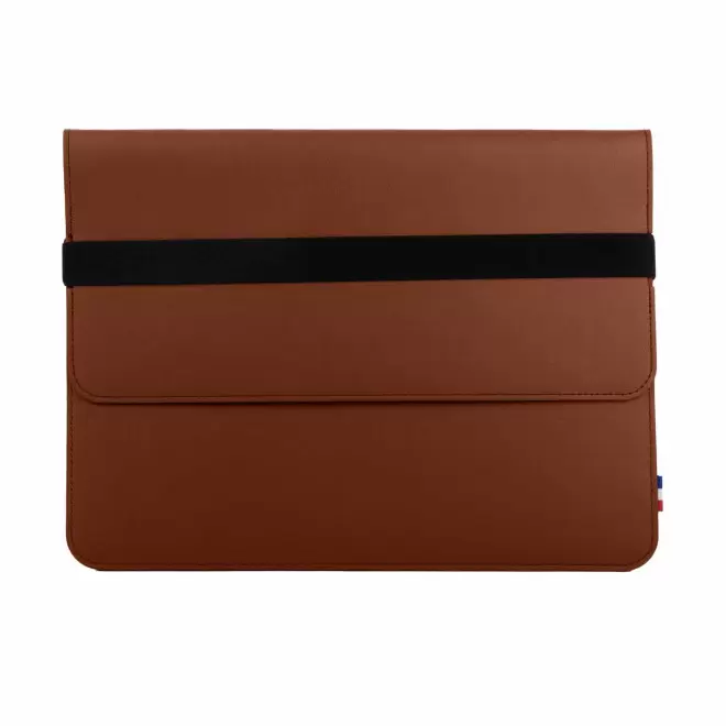 POCHETTE ORDINATEUR PERSONNALISABLE MIF EN CUIR 'MARION' - terracotta