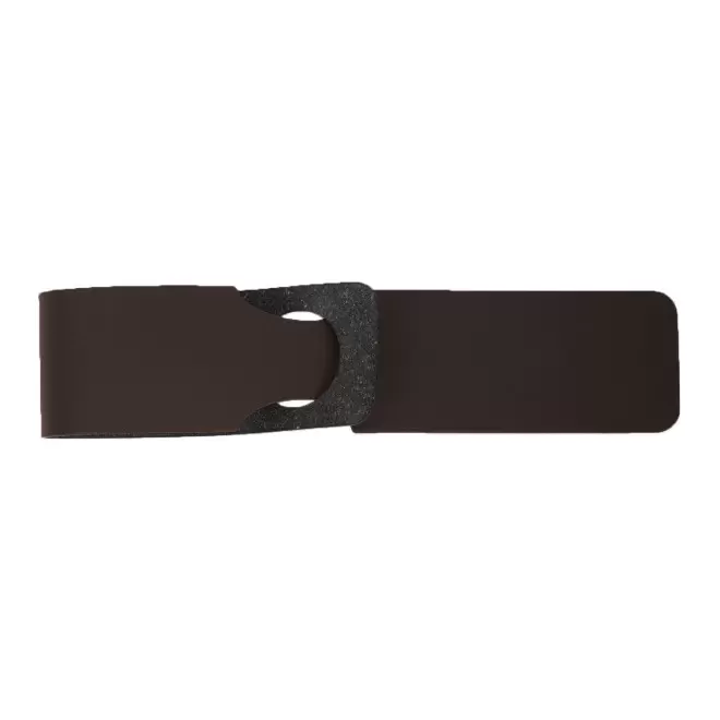 ETIQUETTE BAGAGES PERSONNALISEE MIF EN CUIR 'VINCENT' - chocolat