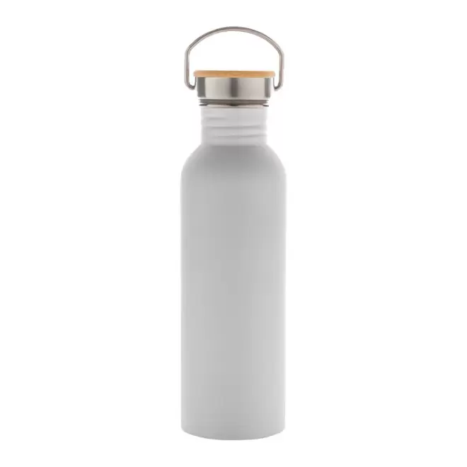 GOURDE PERSONNALISABLE ACIER INOXYDABLE 700ML 'HOLLDO' - blanc