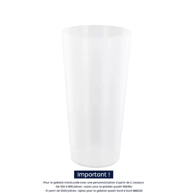 GOBELET MIF RÉUTILISABLE PERSONNALISÉ 60 CL 'CUPY' - translucide