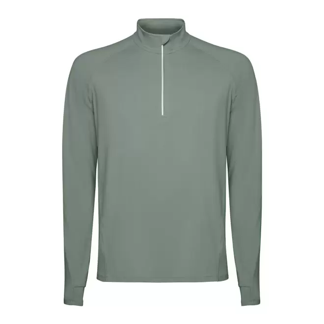SWEAT DEMI-ZIP RESPIRANT HOMME PERSONNALISABLE 'ESTAMBUL' - vert pâle