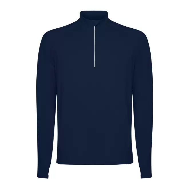 SWEAT DEMI-ZIP RESPIRANT HOMME PERSONNALISABLE 'ESTAMBUL' - bleu marine