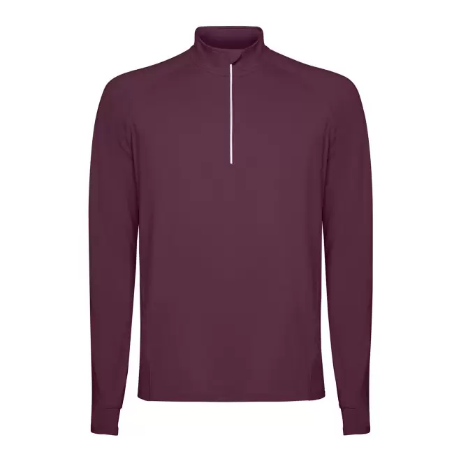 SWEAT DEMI-ZIP RESPIRANT HOMME PERSONNALISABLE 'ESTAMBUL' - bordeaux