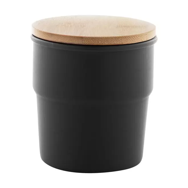 MUG CERAMIQUE 240ML BAMBOU PERSONNALISABLE 'STAS' - noir