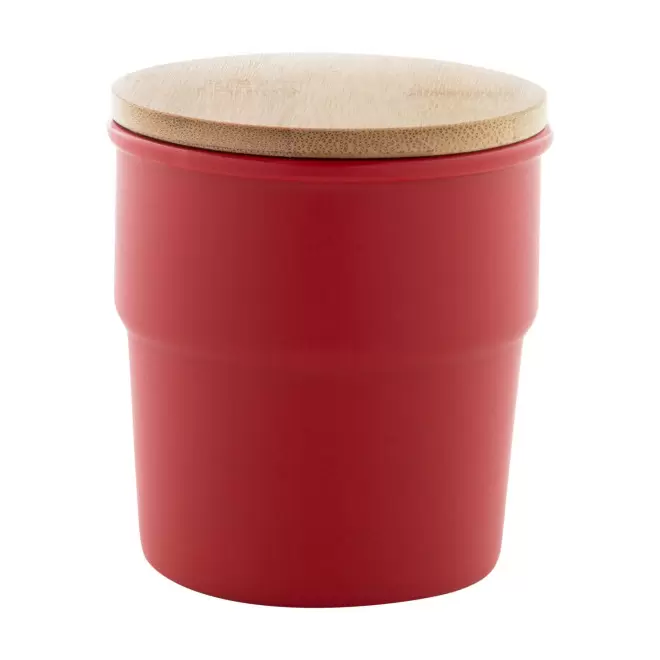 MUG CERAMIQUE 240ML BAMBOU PERSONNALISABLE 'STAS' - rouge