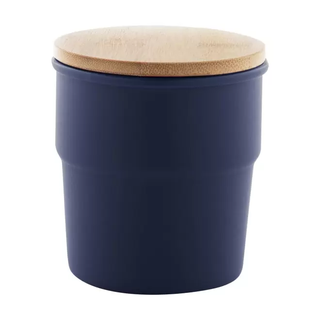 MUG CERAMIQUE 240ML BAMBOU PERSONNALISABLE 'STAS' - bleu foncé