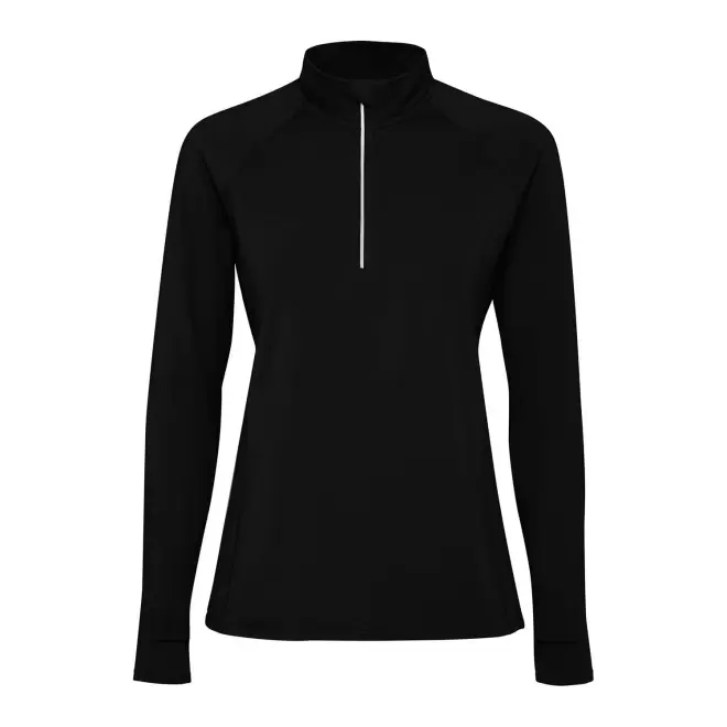 SWEAT DEMI-ZIP RESPIRANT FEMME PERSONNALISABLE 'ESTAMBUL' - noir