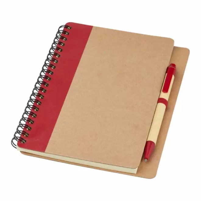 CARNET RECYCLE A SPIRALES PERSONNALISE 'RAMSES 2' - rouge