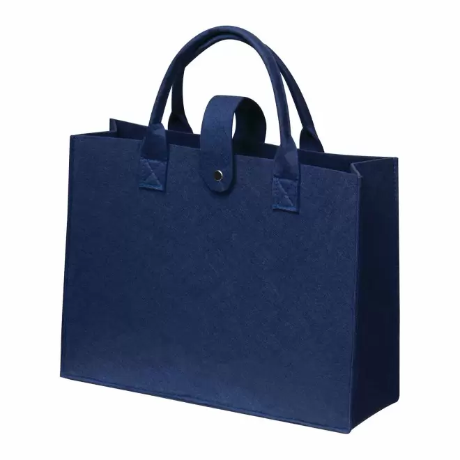 SAC PERSONNALISE EN FEUTRINE RPET 'CANDICE' - bleu marine