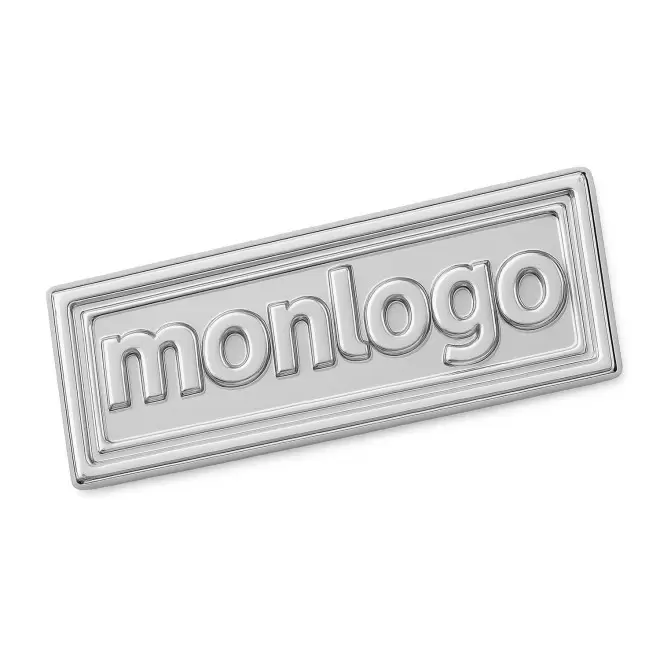 PINS PERSONNALISABLE A LA FORME EMAIL 'PINZ SILVER' - 3,5 cm