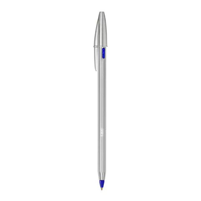 STYLO PERSONNALISÉ BIC® METAL CRYSTAL 'RE NEW' - argenté