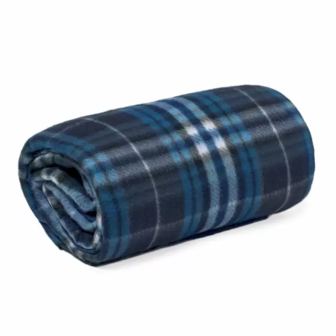 PLAID POLAIRE PERSONNALISABLE RPET 'DUNKELD' 200GR/M² - bleu
