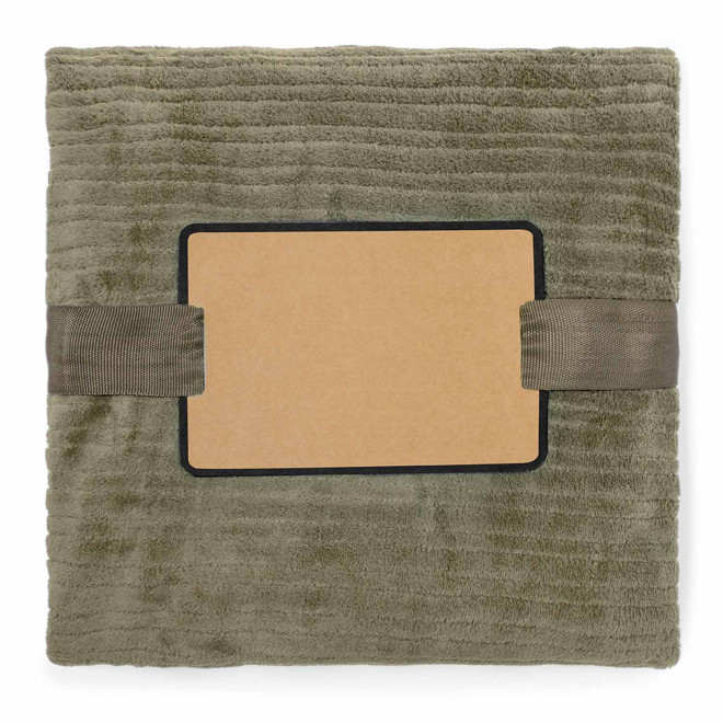 PLAID EN POLAIRE PERSONNALISE 'FAIRLIE' 240GR/M² - marron