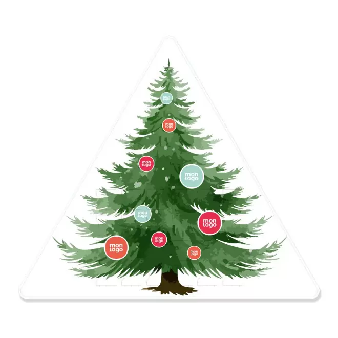 CALENDRIER DE L AVENT A LA FORME PERSONNALISABLE 'SMACKI' - sapin