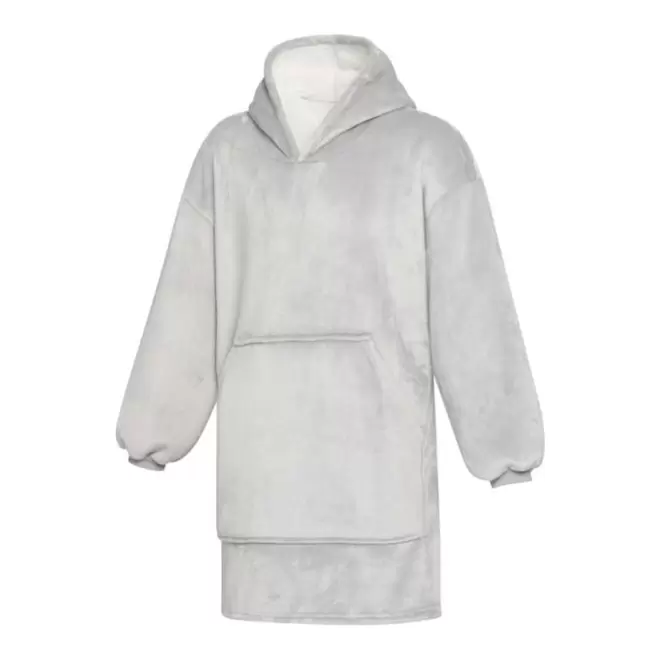 PULL PLAID A CAPUCHE GRS PERSONNALISABLE 'MACMERRY' - gris