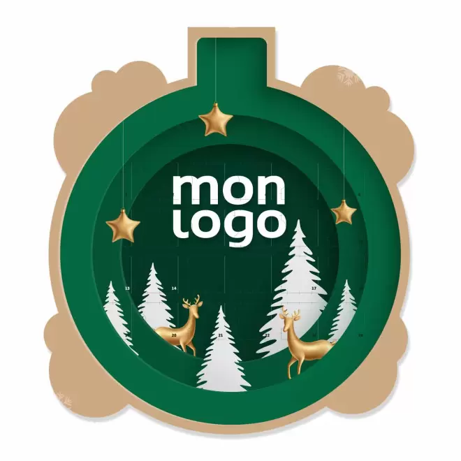 CALENDRIER DE L AVENT A LA FORME PERSONNALISABLE 'SMACKI' - a_la_forme