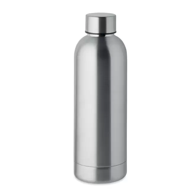 BOUTEILLE PERSONNALISABLE ISOTHERME 500ML RECYCLE 'SPAZIO' - argenté