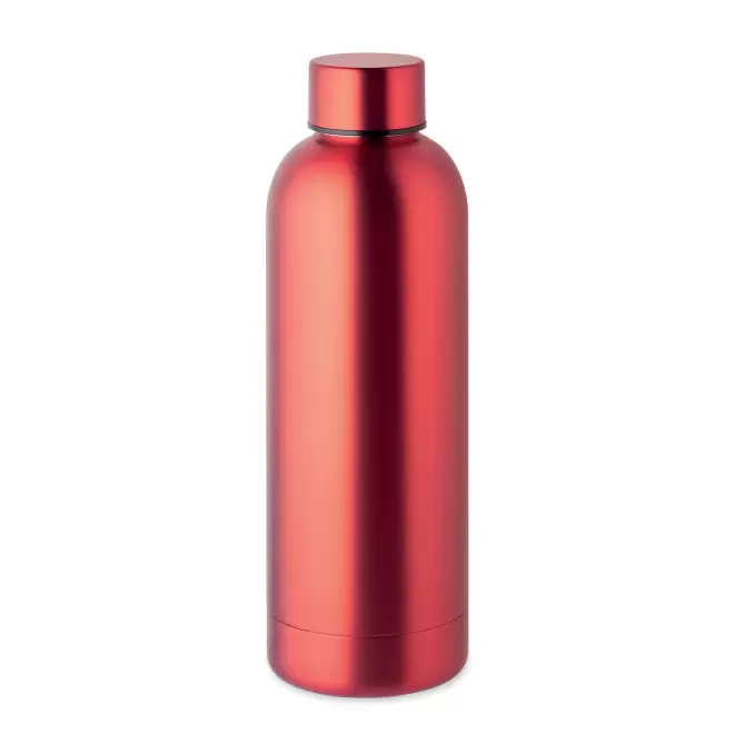 BOUTEILLE PERSONNALISABLE ISOTHERME 500ML RECYCLE 'SPAZIO' - rouge