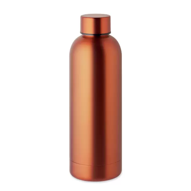 BOUTEILLE PERSONNALISABLE ISOTHERME 500ML RECYCLE 'SPAZIO' - orange