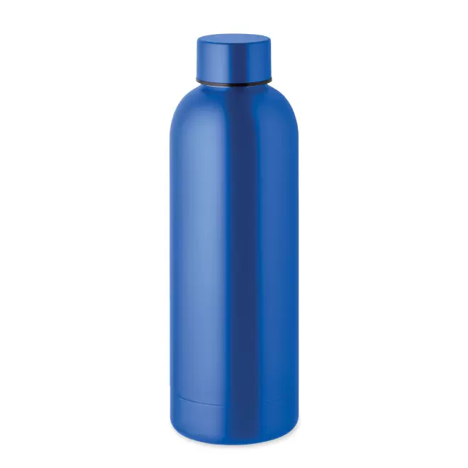 BOUTEILLE PERSONNALISABLE ISOTHERME 500ML RECYCLE 'SPAZIO' - bleu électrique