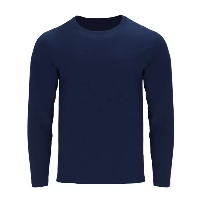 TEE-SHIRT MIXTE ML PERSONNALISABLE 'HAWKO' - bleu marine