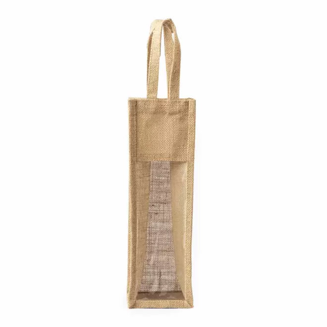 SAC BOUTEILLE EN JUTE PERSONNALISE 'NONYM' - naturel