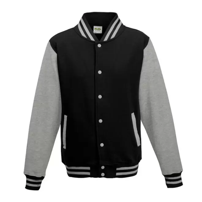 VESTE PERSONNALISÉE SWEAT 'PITCHER' - noir/gris chiné