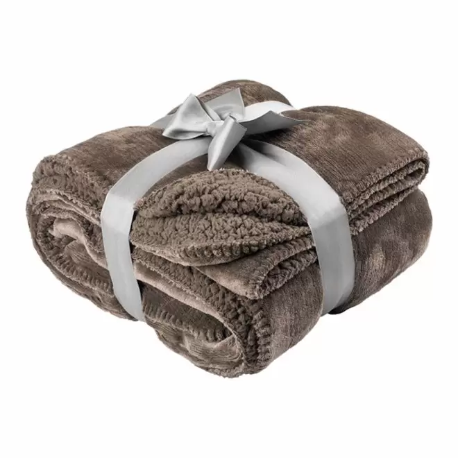 PLAID FLUFFY PERSONNALISABLE 'TAHOE' 200 GR/M² - brun