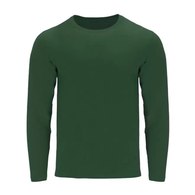 TEE-SHIRT MIXTE ML PERSONNALISABLE 'HAWKO' - vert bouteille