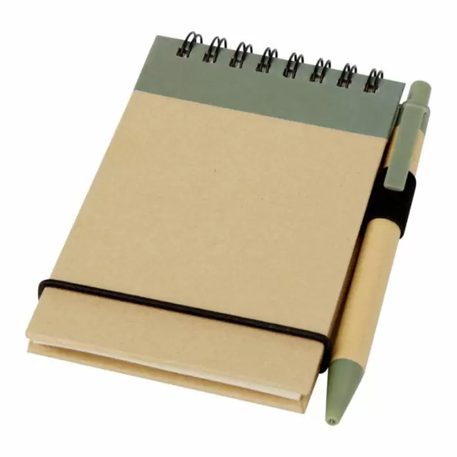 BLOC NOTES RECYCLE PERSONNALISABLE AVEC STYLO 'PAPYRUS 2' - vert