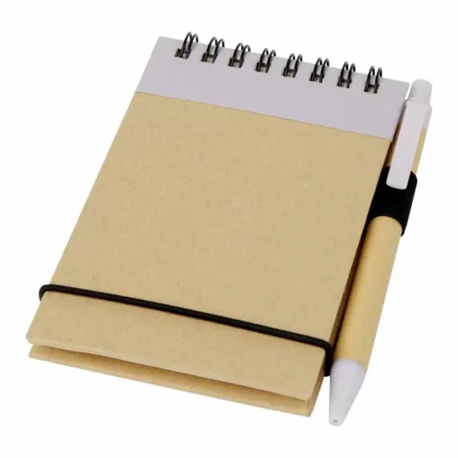 BLOC NOTES RECYCLE PERSONNALISABLE AVEC STYLO 'PAPYRUS 2' - gris clair