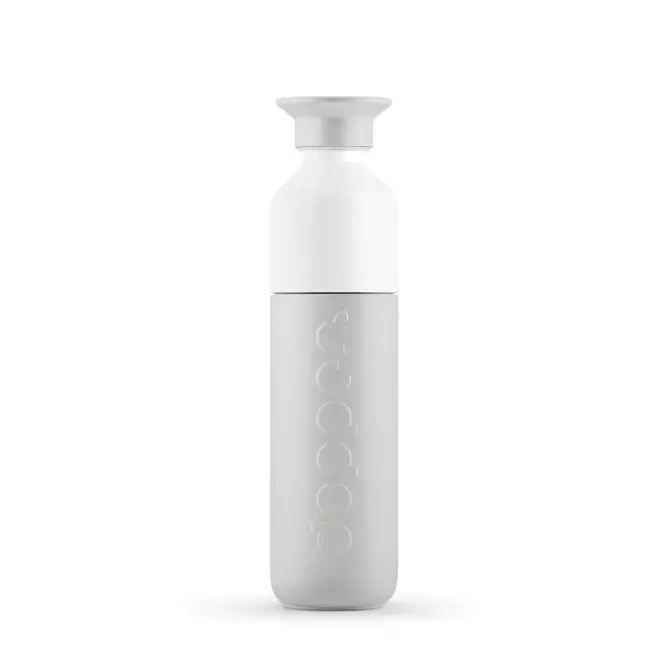 BOUTEILLE EN MÉTAL PERSONNALISÉE DOPPER® 350ML 'LOSTRI' - gris clair