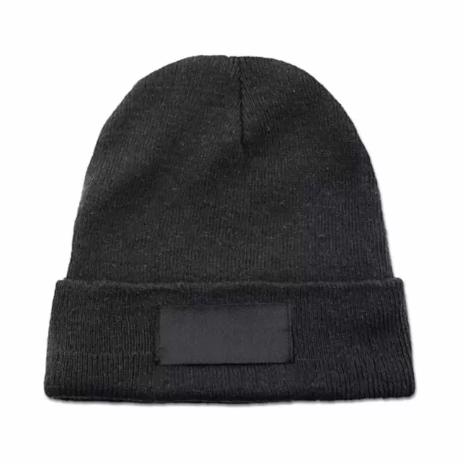 BONNET POLYESTER AVEC ETIQUETTE PERSONNALISABLE 'PENZO' - noir