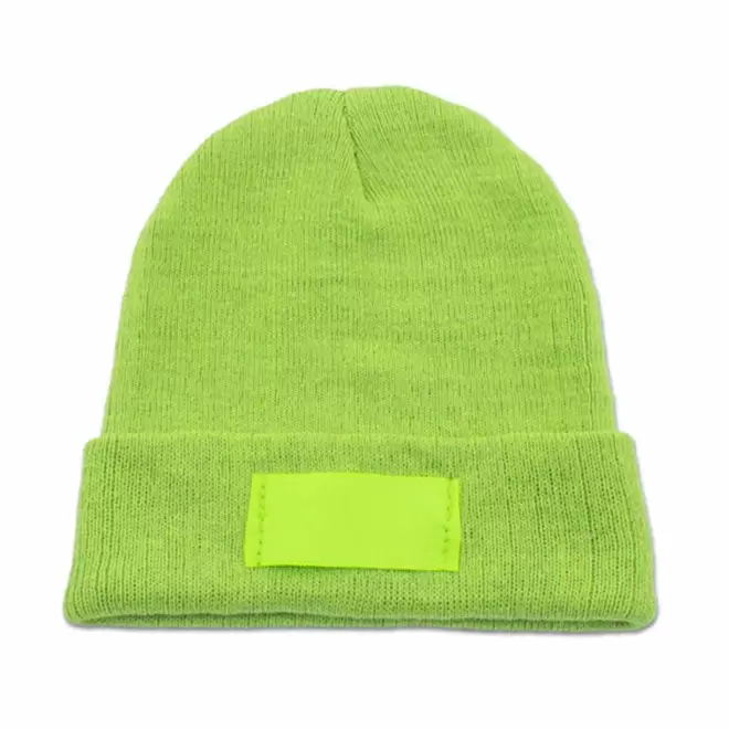 BONNET POLYESTER AVEC ETIQUETTE PERSONNALISABLE 'PENZO' - vert anis