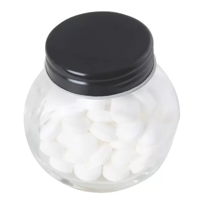 BONBONNIERE PASTILLES A LA MENTHE PERSONNALISABLE 'YAMA' - noir