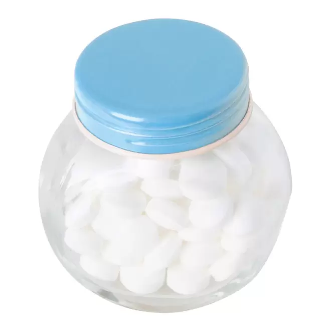 BONBONNIERE PASTILLES A LA MENTHE PERSONNALISABLE 'YAMA' - bleu