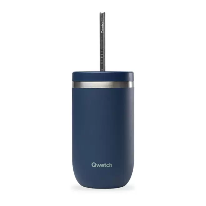 MUG ISOTHERME 470ML PERSONNALISE 'COLD CUP' - bleu marine