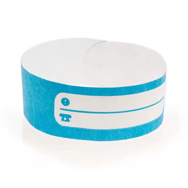 BRACELET TYVEK ENFANT PERSONNALISABLE 'GUEST 2.5 KIDS' - bleu
