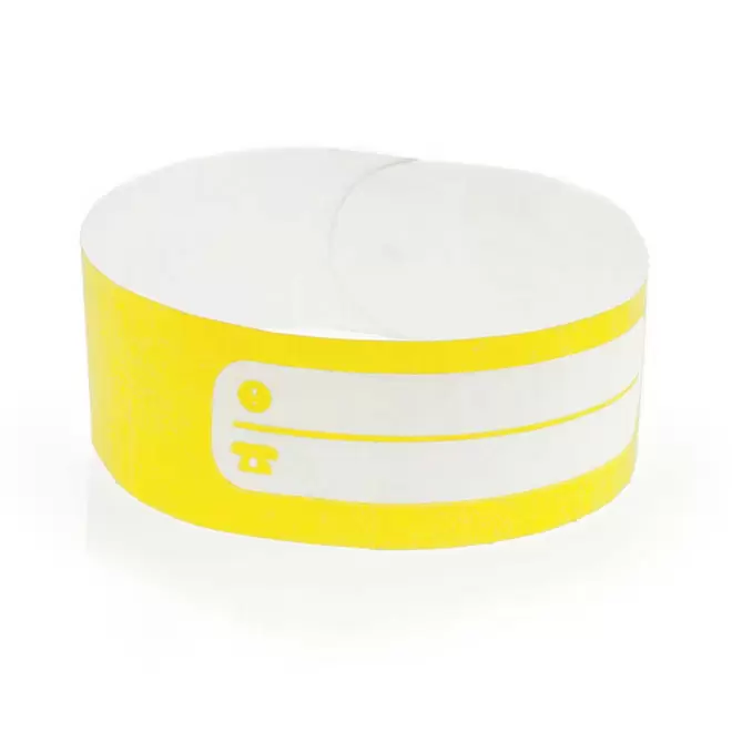 BRACELET TYVEK ENFANT PERSONNALISABLE 'GUEST 2.5 KIDS' - jaune