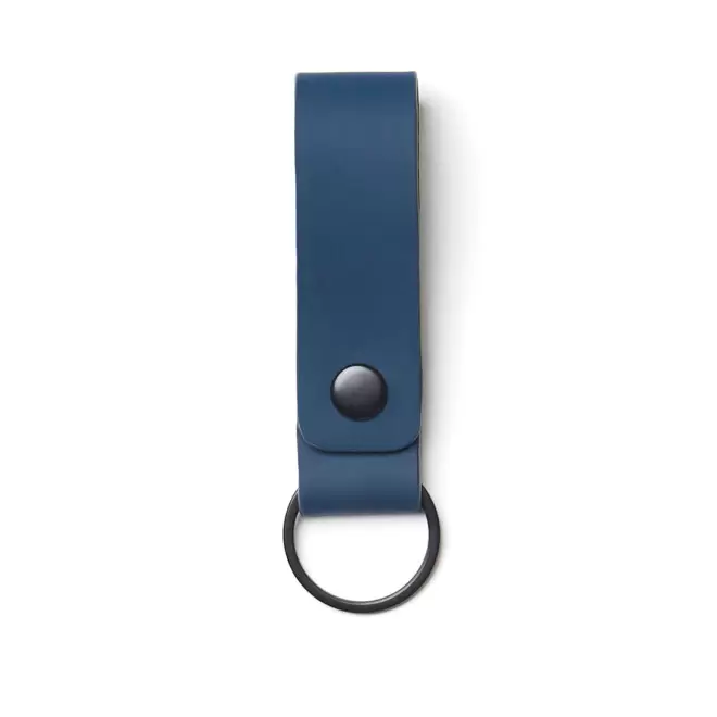 PORTE-CLES PERSONNALISABLE EN PU 'PASSEPARTOUT' - bleu marine