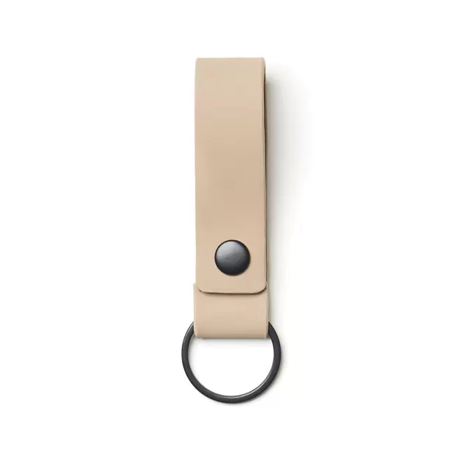 PORTE-CLES PERSONNALISABLE EN PU 'PASSEPARTOUT' - beige
