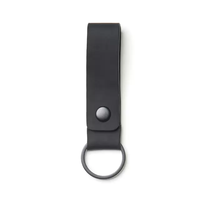 PORTE-CLES PERSONNALISABLE EN PU 'PASSEPARTOUT' - noir