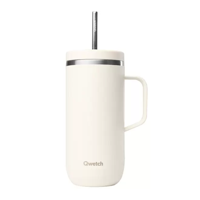 MUG ISOTHERME 600ML PERSONNALISE 'COLD CUP POIGNEE' - sable