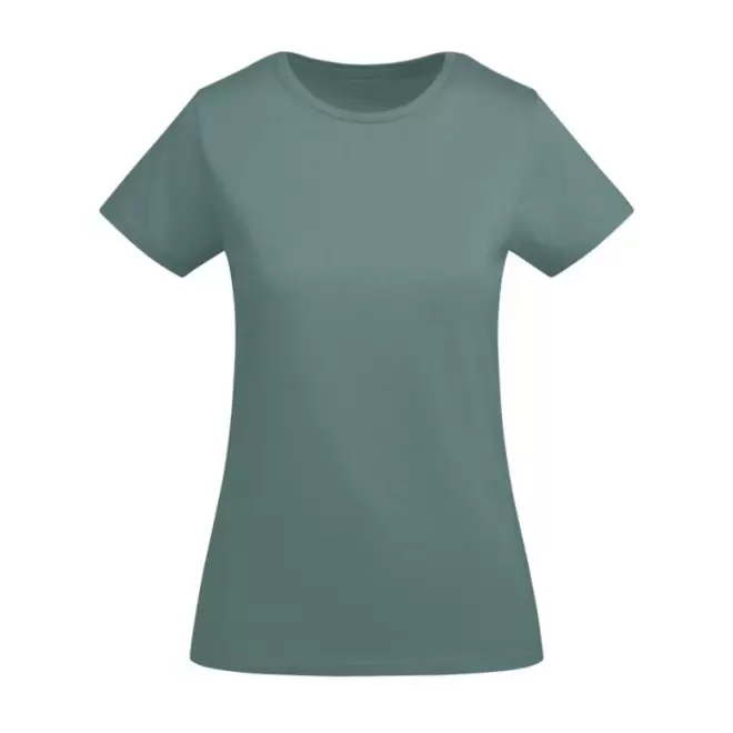 TEE-SHIRT FEMME COULEUR BIO PERSONNALISABLE 'BREDA' - bleu gris